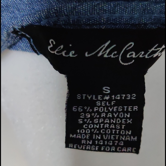 Elie McCarthy, sleeveless stripe chambray dress - Picture 5 of 5